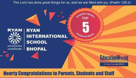 Ranked 5Th Among Top Schools In Bhopal - Ryan International School Bhopal