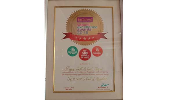 School Excellence Award - Ryan International School Mansarovar, Jaipur