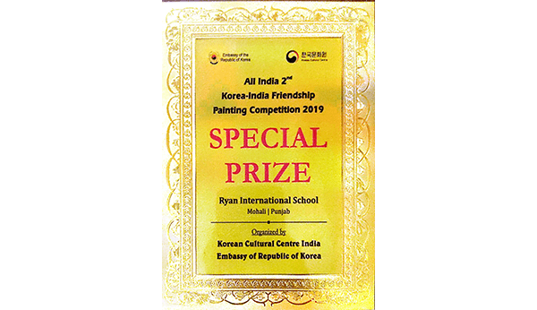 All India 2nd Korea India Friendship Painting Competition 2019 - Ryan International School - Mohali
