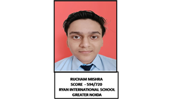 7th NEET Results Rucham Mishra -  Ryan International School, Greater Noida