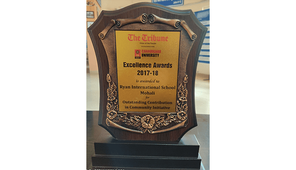 Outstanding contribution in community initiative - Ryan International School, Mohali