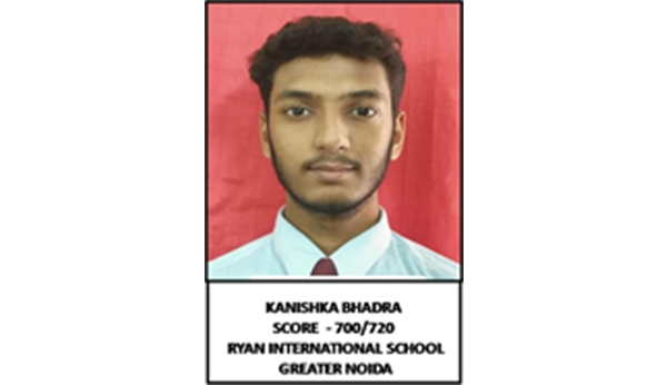 7th NEET Results Kanishhka Bhadra -  Ryan International School, Greater Noida