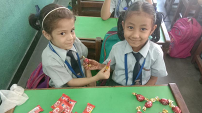 Exchange of sweets Activity - Ryan International School Indore