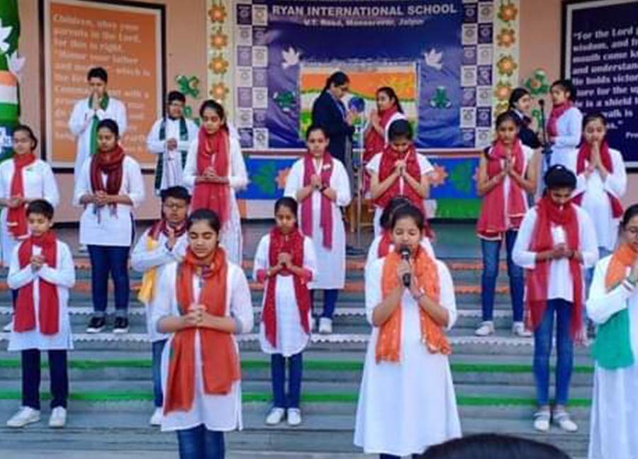 A Gesture of Patriotic Fervour Republic Day Ceremony at Ryan’s - Ryan International School Mansarovar, Jaipur