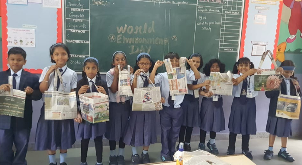 News Paper Bag Making Activity