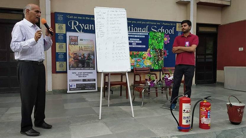 Mock Fire Safety Drill  -Ryan International School Rohini Sector 11 G2, Delhi