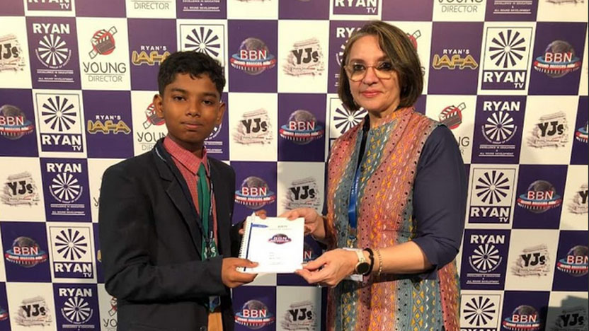 Mst. Theeran Buradkar achieved appreciation certificate during BBN workshop. - Ryan International School Hiwri Nagar,Nagpur