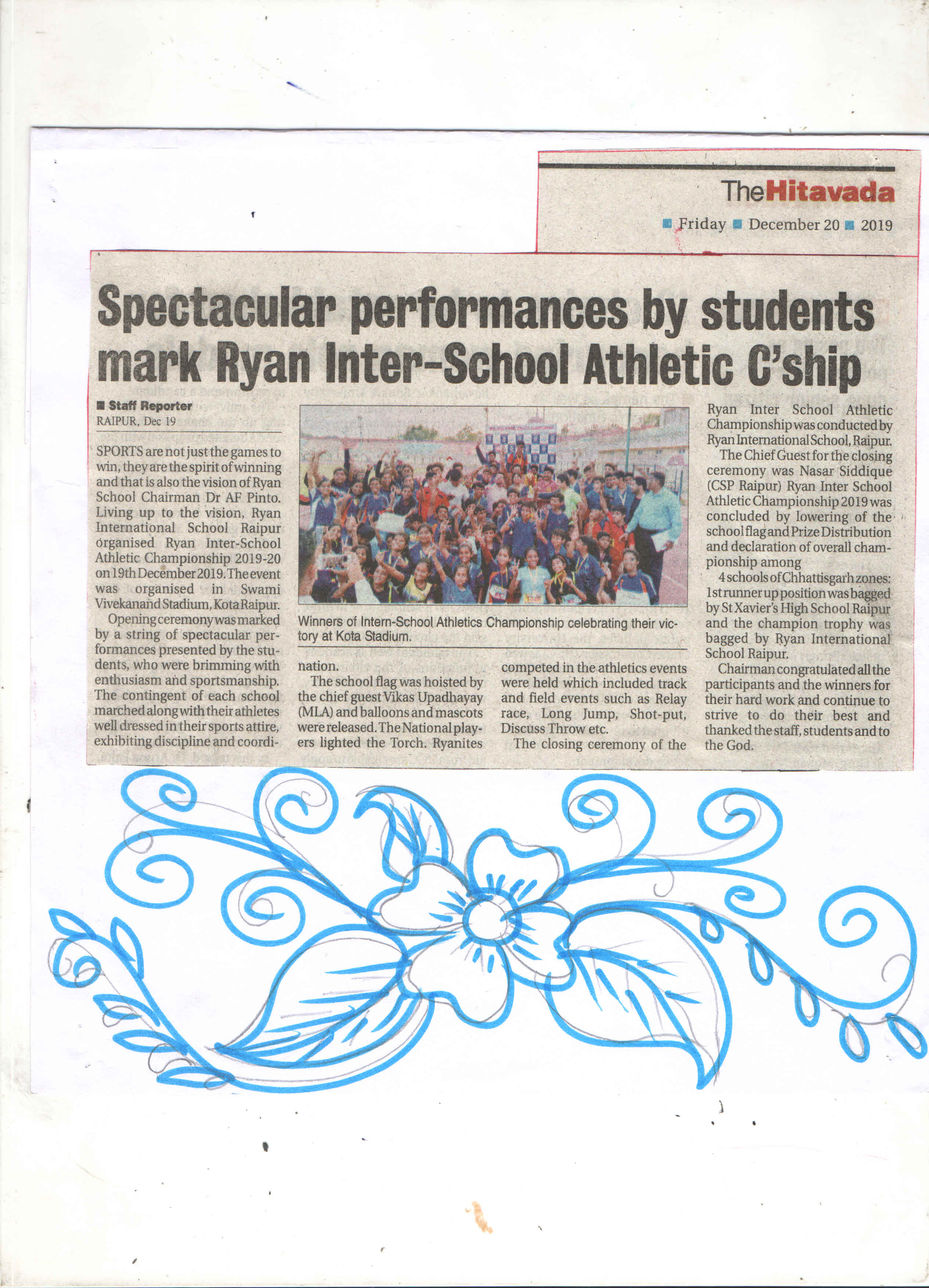 Athlete Meet 2019 - Ryan International School, Ravigram