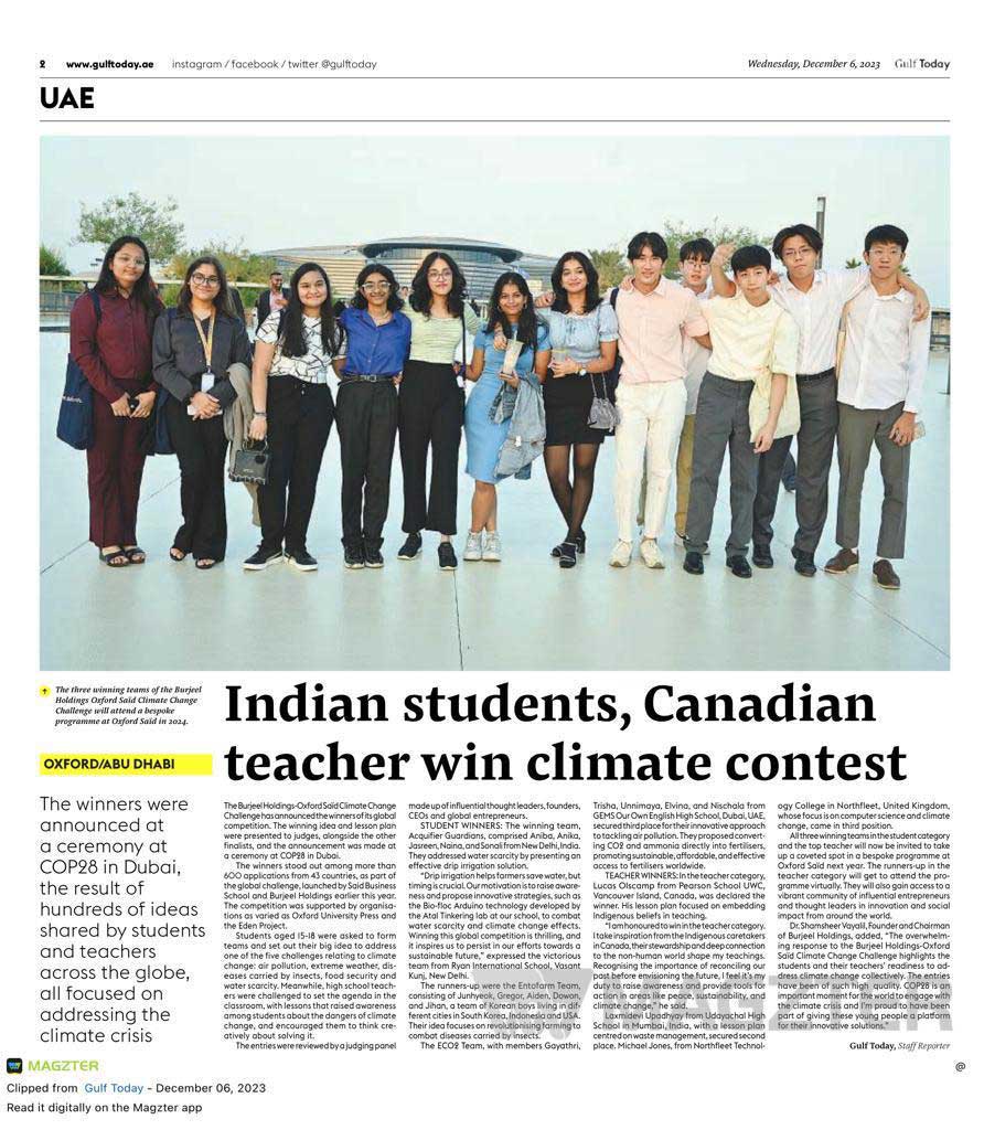 Cop28 - Ryan International School, Vasant Kunj