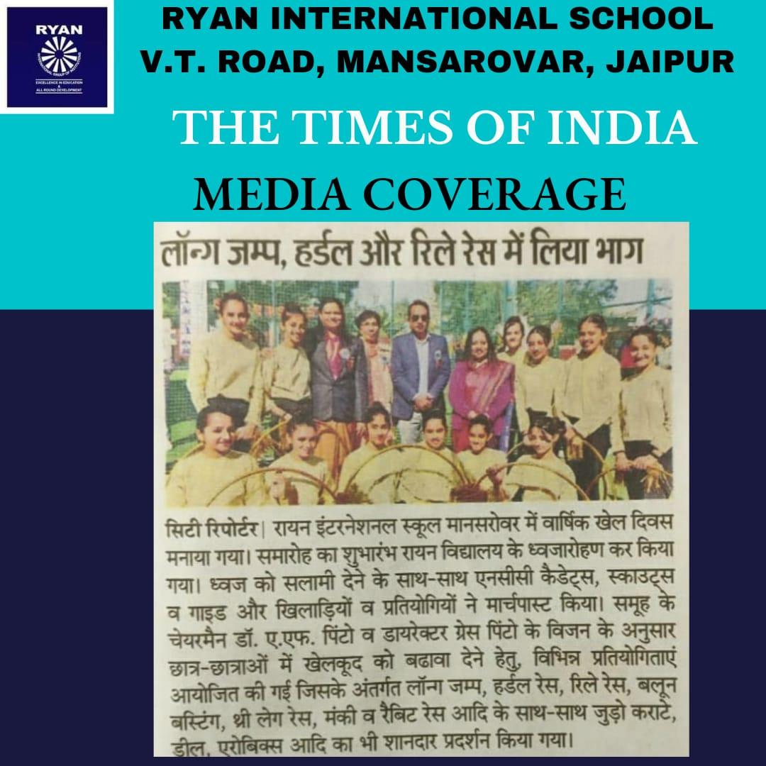 Took part in the long jump, relay race, and hurdles. - Ryan International School Mansarovar, Jaipur